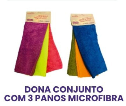 DONA CONJUNTO COM 3 PANOS MICROFIBRA