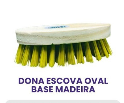 DONA ESCOVA OVAL BASE MADEIRA